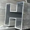 Tubo Cóncavo de Aleación de Aluminio, Tubo Ranurado, Abrazadera para Escalera, Pasamanos de Vidrio, Tubo Cuadrado de Aluminio con Forma Cóncava, Tubo Cuadrado Ranurado en Forma de U