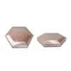 Caja de Polvo Nueva Shanyi con Forma de Diamante de Doble Capa Galvanizada, Tapa Abatible, Material de Empaque para Polvo, Caja de Empaque de Plástico para Polvo con Espejo