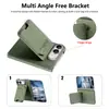 Aplicable a funda para teléfono Apple duo con tarjetero y soporte, a prueba de caídas, textura magnética, protector de pantalla plegable para iPhone Duo