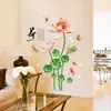 Sofá da Sala de Estar Adesivos de Parede para Fundo de TV Quarto Estudo Papel de Parede Decorativo Adesivos Adesivos de Parede Flor de Lótus Nus