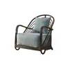 Foshan Móveis Cadeira de Sofá Individual Estilo Wabi-Sabi Artesanato de Rattan Indonésio Cadeira de Rattan Mesa Lateral Combinação Conjunto de Três Peças para B&B Varanda