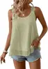 Moda Feminina Europeia e Americana 2026: Camisola de Renda Estilo Boho de Verão Sem Mangas com Gola Redonda, Estilo Casual
