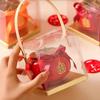 Caja de dulces de boda de caqui Ruyi 2023, nueva caja de dulces de cerámica de compromiso de caqui, caja de regalo de mano de boda