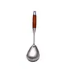 Atacado de fábrica aço inoxidável 304 cabo de madeira utensílios de cozinha espátula de jacarandá colher de sopa coador conjunto de cozinha para uso doméstico
