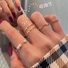 Anillo de Dedo Ajustable de Estilo Frío con Anillo Verde de Grado Superior Sense ins para Hombres