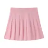 (Calça + Zíper + Botões) Saia Plissada Saia Uniforme Jk Saia Versátil Saia Curta de Primavera e Verão Outono