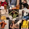 Suéter de Cuello Medio Alto de Calidad Manga Larga Tejido de Punto para Mujer Otoño Invierno Nuevo Estilo Capa Interior Capa Base Ajustado Ceñido Viaje