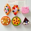 Imanes de refrigerador de resina grandes de comida de juguete (pizza, pastel, pan), accesorios para coche, pegatinas decorativas, colgantes para bolsas, accesorios al por mayor