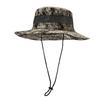 Verão Ao Ar Livre Montanhismo Viagem Aba Larga Camuflagem Chapéu de Pescador Masculino Chapéu de Pesca Estilo Coreano Respirável Quebra-Sol e Proteção Solar Chapéu Bacia