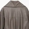 Ropa de mujer de estilo europeo y americano transfronteriza INS al por mayor nueva chaqueta vintage de doble botonadura con efecto piel 3548244