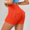 Shorts de Yoga para Trabalho de Venda Quente Transfronteiriço Cintura Alta Levanta Bumbum Justo Toque Nu Calças Esportivas de Academia Secagem Rápida