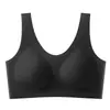 Base Líquida Uniformizadora com Efeito de Base, Sutiã com Sensação de Nuvem para Mulheres, Bojo Fixo, Efeito Push-Up, Sem Fio, Alças Largas, Sutiã Colete Respirável para Mulheres