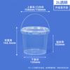 Cubo de Empaque Transparente, Cubo de Plástico Sellado de Medusa Engrosado de Grado Alimenticio, Cubo Transparente, Cubo Portátil Comercial, Cubo de Rotación para Mariscos