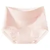 Calcinhas de algodão jacquard femininas, respiráveis, 10A, antibacterianas, algodão puro, entrepernas estendida, cintura alta, calcinhas modeladoras