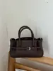 Bolso de mano de diseño de nicho transfronterizo, simple, a la moda, para mujer, estilo coreano vintage, color liso, elegante, para el trabajo, de hombro y cruzado