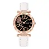 Popular Set de Joyería de Reloj para Mujer Correa de Diamante Reloj de Cuarzo Pulsera de Mariposa Conjunto de Collar Pendientes Anillo