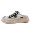 Kt283 Estilo Coreano Transparente Malla Recorte Transfronterizo 2024 Verano Nuevo Estilo Estudiantes Casual Versátil Medio Arrastre Zapatos de Mujer