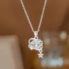 Colar de Diamante Único com Seis Garras Starlight Moda Feminina Simples Elegante Design de Nicho Corrente de Clavícula de Alta Qualidade