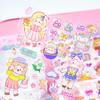 Pegatinas de dibujos animados de cristal YT-EA DIY, decoración de cuenta de mano tridimensional, lindo diario de epoxi transparente para niños, día de Año Nuevo