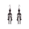 Pendientes de Halloween Viento Oscuro Transfronterizos Estilo Punk Club Nocturno Exagerado Hueso de Calavera Europeo y Americano E8140