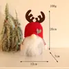 Muñeca de Navidad al por mayor Gorro de punto Li Chen Muñeca con astas Muñeco Rudolph sin rostro Decoración de escritorio Adornos