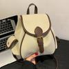 Bolsa de design de nicho 2024 nova mochila all-match feminina portátil balde bolsa escolar mochila de viagem retrô