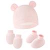 Comercio exterior europeo y americano gorro para llanta de recién nacido guantes antiarañazos cubrepiés gorro de bebé guantes de bebé cubrepiés juego de tres piezas 8327