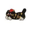 Accesorios originales con logo de bordado a computadora, autoadhesivos, parche bordado de gato de dibujos animados DIY, parche decorativo, parche de tela