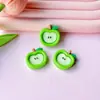 Maçã Vermelha Transparente Fruta Resina Acessórios DIY Atacado Cola Creme Acessórios para Headband Capa de Celular Matchinging para Sapato com Furo
