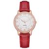 Reloj con Manecillas Luminosas Incrustadas de Diamantes Correa de Cuero para Mujer Transfronterizo Reloj de Mujer Reloj de Cuarzo Fabricante Venta al por Mayor Dropshipping Relojes Reloj de Pulsera