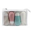 Set de Botellas de Viaje de Silicona Ecológicas, Simples y Portátiles 89ml*4 Botellas Vacías Suaves y Exprimibles Listas para el Comercio Transfronterizo
