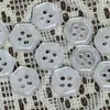 Botones de Resina Hexagonales Perlados, Botones Modernos de Cuatro Agujeros para Camisa Polo, Botones Decorativos para Traje, Soporta Teñido