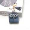 Monedero Llavero Búho de Cuero Creativo Coreano Transfronterizo Lindo Colgante de Bolsa de Dibujos Animados Cadena de Borlas para Coche