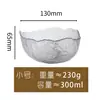 2025 Novo Modelo Tigela de Salada de Vidro com Alto Valor Estético, Prato de Frutas com Borda Dourada Estilo Japonês, Conjunto de Tigelas para Sobremesa e Sopa Doméstico Atacado