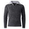 Exportación 2025 Otoño e Invierno Nuevo Suéter Grueso Simple con Cuello Polo para Hombre Suéter de Punto Holgado Casual para Hombre