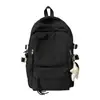 Mochila Estilo Coreano Suave y Fresca con Bordado de Letras, Amarillo Dulce y Cremoso, Adecuada para Chicas de Secundaria y Preparatoria