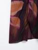 Saia Envelope Estampada Floral Feminina 2025 Nova Moda Europeia e Americana Simples e Versátil