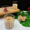 Caixa Plástica Transparente Cilíndrica com Tampa, Adequada para Embalar Biscoitos, Sobremesas Mille-Feuille de Frutas e Tiramisu