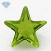 Huagang Gem Anillo de Vidrio Estrella de Cinco Puntas Verde Oliva Superficie Piedra Desnuda Estrella Vidrio de Oliva Color Bordado con Cuentas Accesorios