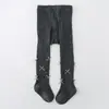 Medias de otoño para niños, estilo nuevo, con múltiples moños, PP grande, mallas enteras para bebé e infantil, para niñas pequeñas, leggings ajustados
