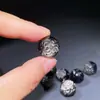 Contas Soltas de Obsidiana Jingyao Contas Naturais de Obsidiana Dourada e Prateada com Padrão Contas Individuais com Furo Contas Espaçadoras para DIY Acessórios para Pulseira Atacado