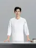 Uniforme de chef de hotel, manga larga, estilo otoño/invierno, adecuado para restaurantes, cafeterías, restaurantes de barbacoa, panaderías, restaurantes de hot pot y personal de cocina