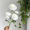 Cenário de Casamento Simulado com Rosas de Cabeça Redonda Layout Flores de Peônia Adereços de Fotografia Decoração Suave Flores Artificiais Peônias Estilo Jardim Fresco