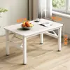 Mesa Baja Plegable Rectangular Mesa de Comedor Casa de Alquiler Dormitorio Mesa de Comedor Mesa de Piso Pequeña Mesa Sencilla de Puesto Mesa Cuadrada para Exterior