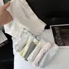 Ropa Interior Femenina Suave de Algodón Puro con Tiro Medio, Entrepierna Extendida, Tallas Grandes, Estilo Dulce Dopamina, Nueva Sensación de Alta Gama, Calzones Tipo Triángulo 100% Algodón
