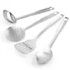 Juego de 4 piezas de utensilios de cocina de acero inoxidable espátula espátula cuchara cuchara para arroz cocina diaria para el hogar juego de utensilios de cocina de acero inoxidable