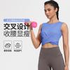 Chaleco Deportivo Ombligo Expuesto Corto para Mujer Chaleco de Yoga Ropa Exterior Ropa para Correr Fitness Chaleco Sexy sin Mangas WA136