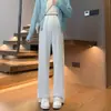 Pantalones de maternidad para primavera y verano, estilo delgado para usar sobre otras prendas, nuevo modelo 2026, no apretados en el vientre, para tallas pequeñas, sin soporte para el vientre, con cordón, pantalones rectos de pierna ancha