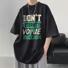 Nueva camiseta de manga corta holgada de verano para hombre, camiseta de moda casual de moda de media manga, camiseta básica de tres cuartos