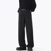 Pantalones Casuales de Traje de Verano para Hombre Sueltos de Alta Gama Rectos Largos de Seda de Hielo Delgados